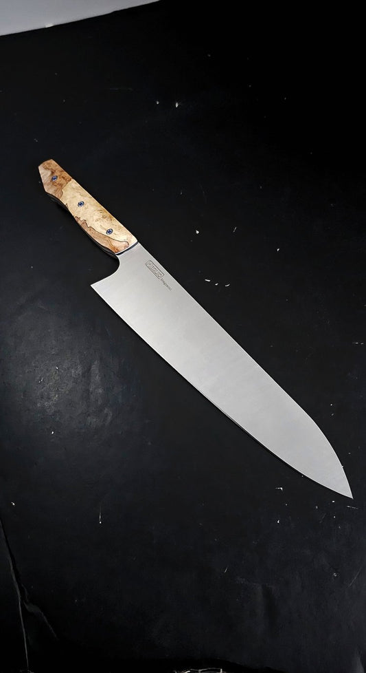 Meglio 10" Satin Semi-custom Magnacut Gyuto 2.0 with Spalted Maple Handles