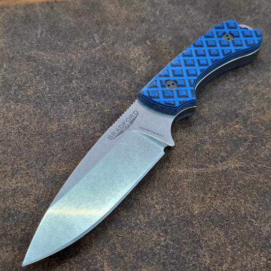 Bradford Knives Guardian 3.2 Magnacut Textured Black/Blue G10 Fixed Blade