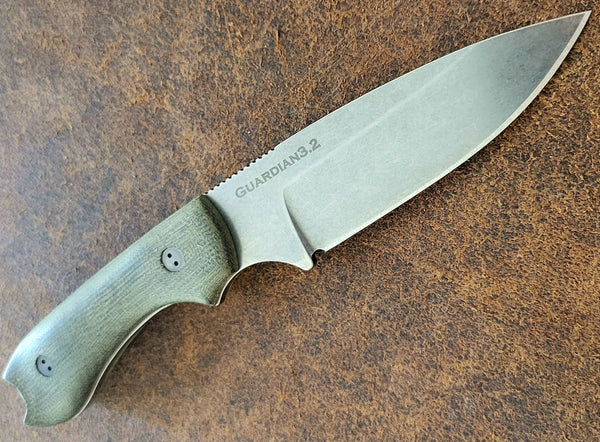 Bradford Knives Guardian 3.2 Magnacut OD Green Micarta Fixed Blade