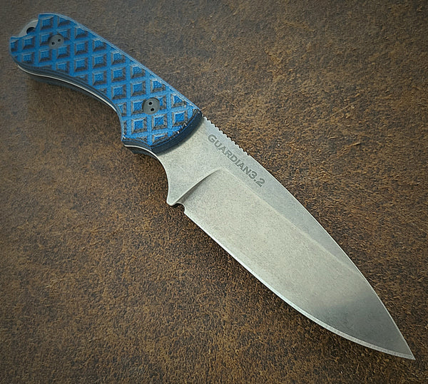 Bradford Knives Guardian 3.2 Magnacut Textured Black/Blue G10 Fixed Blade