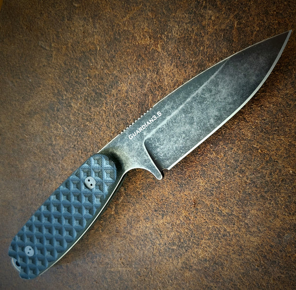 Bradford Knives Guardian 3.5 Magnacut Textured Black G10 Nimbus Fixed Blade