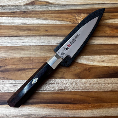 Mcusta Zanmai Black Lacquer 90mm (3.5") Petty Saya w/ Pin