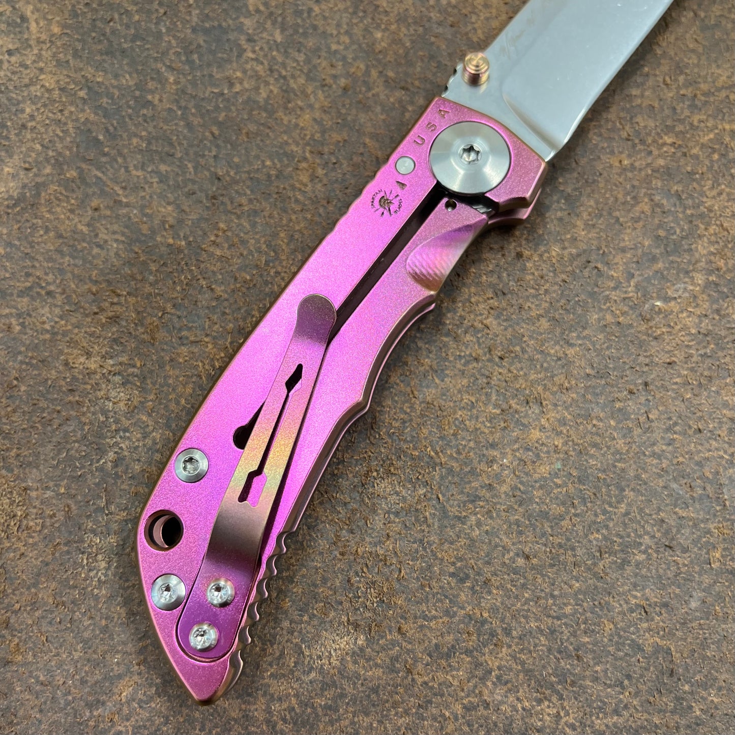 Spartan Blades SHF Custom 3.25" Folder Chromed Pink