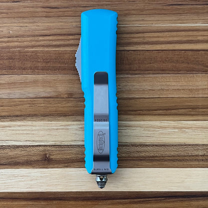 Microtech UTX-85 T/E 3" OTF w/ Turquoise Aluminum Handle