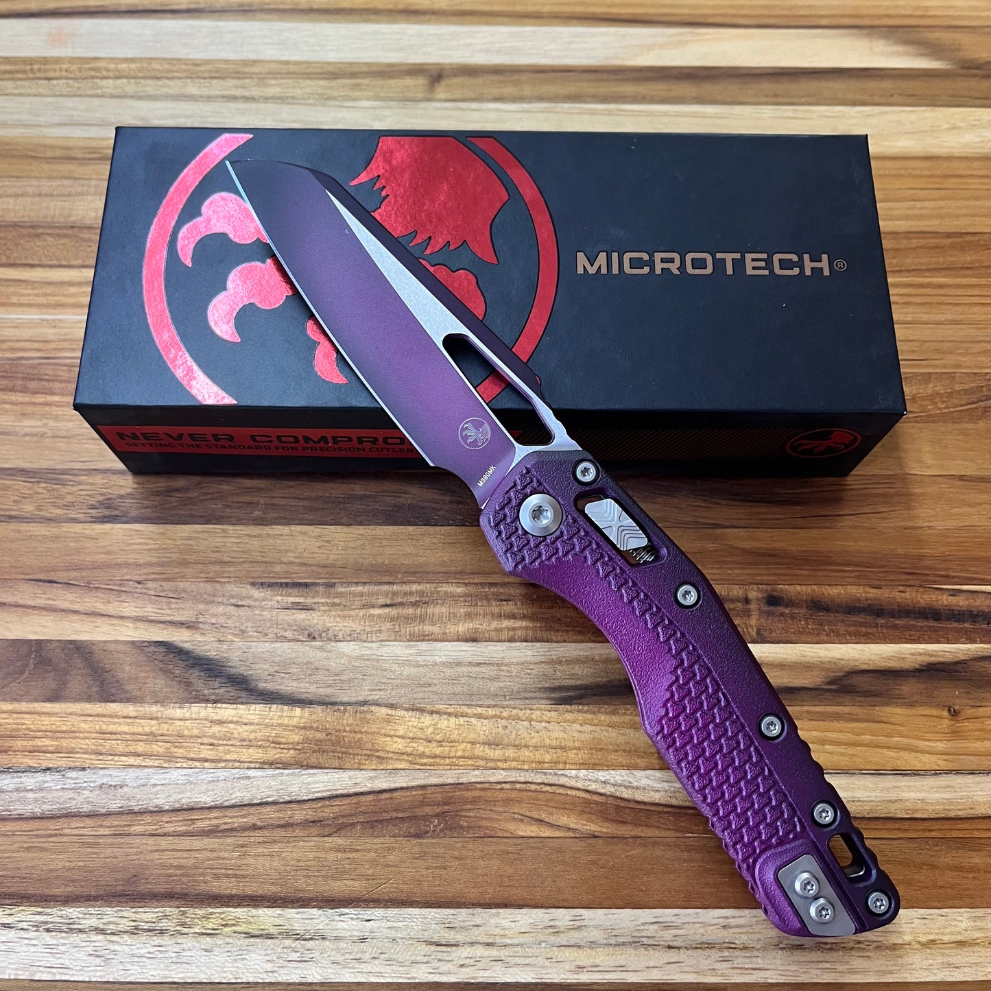 Microtech MSI 4" Folding Knife w/ Faded Sangria Handle