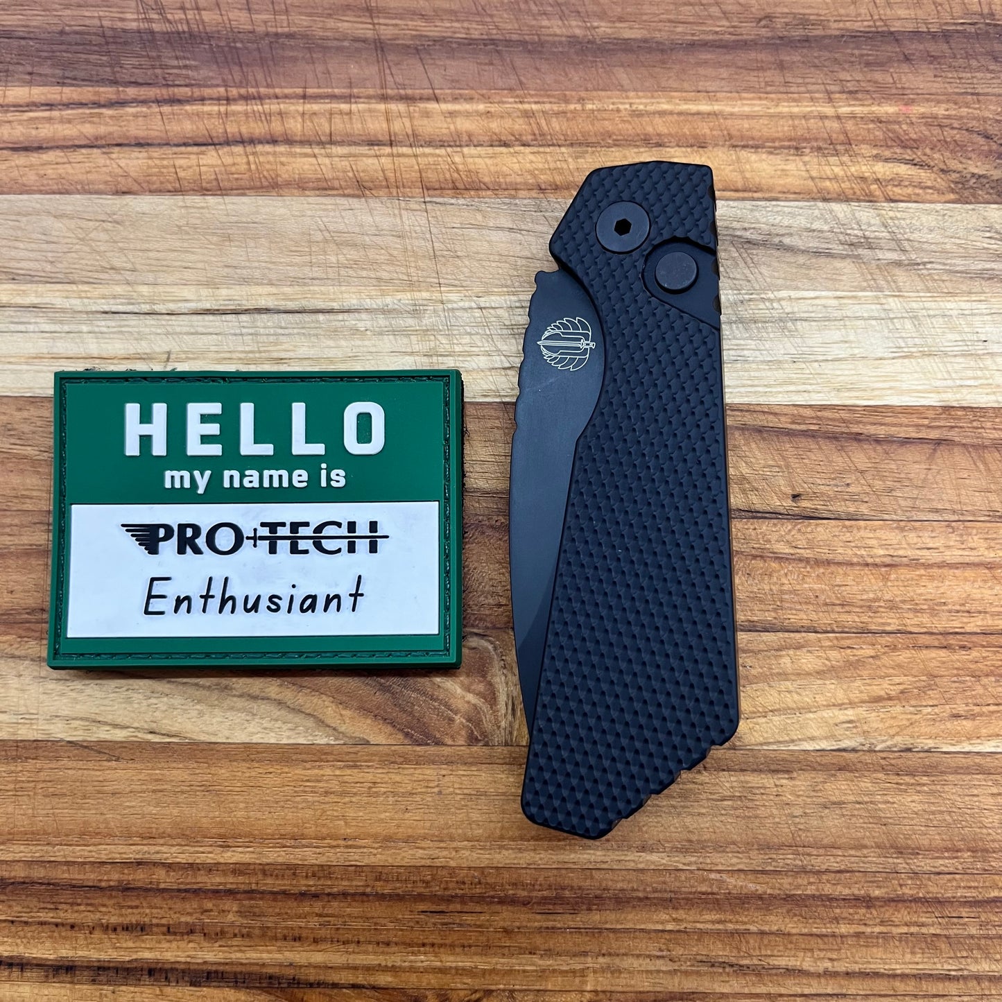 Pro-Tech Strider PT+ 2.5" All Black Auto w/ Textured Aluminum Handle