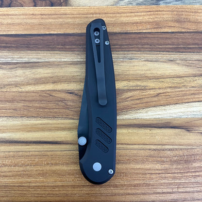 Pro-Tech Avalon 4" Folding Knife DLC Black w/ Knurled Black Aluminum Handle