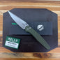 Pro-Tech Avalon 4" Folding Knife w/ Knurled Green Aluminum Handle
