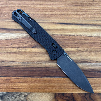 Benchmade Bugout Vapyr 3.25" Folding Knife w/ Black Milled Aluminum Handle