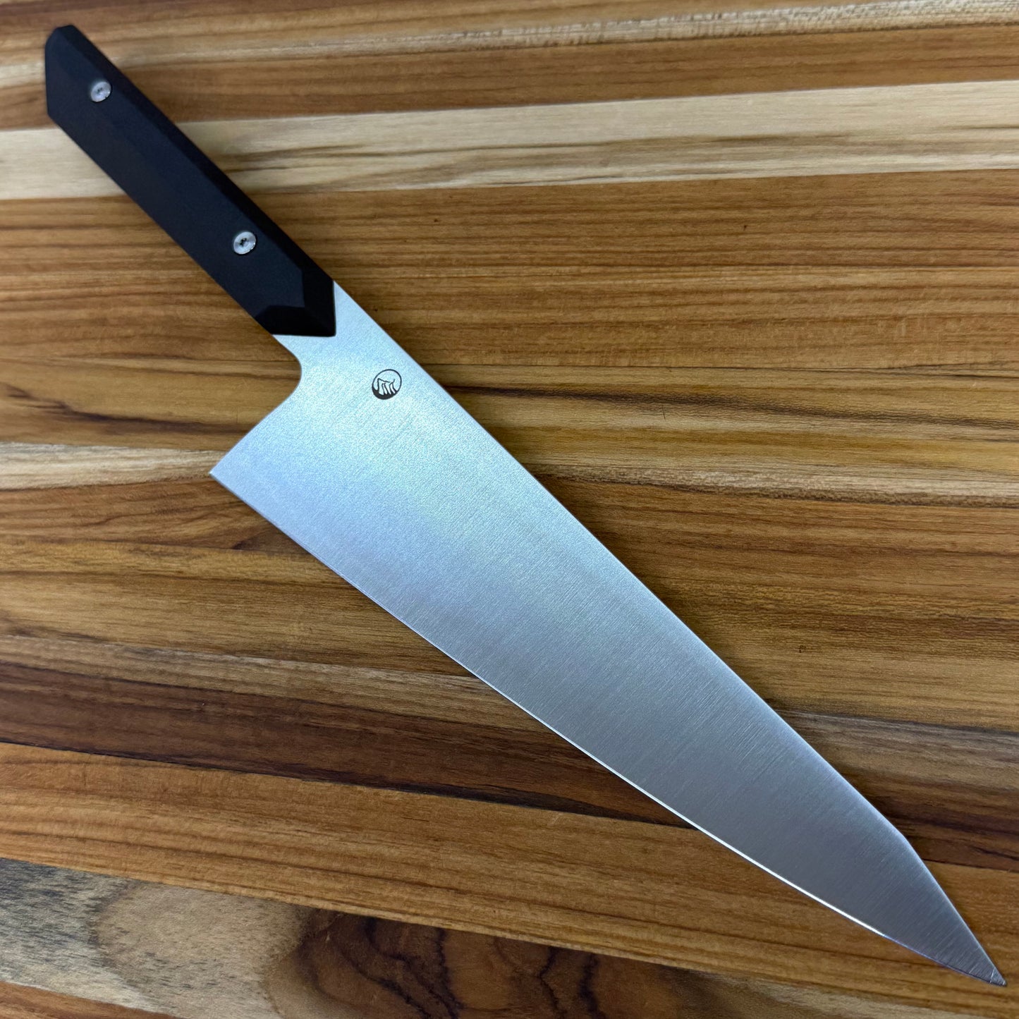 Enceladus Semi-Custom 197mm (7.75") K-Tip Gyuto w/ Black Richlite Handle