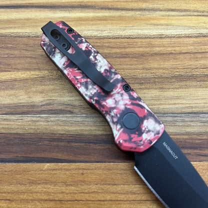 Pro-Tech Runt 5 2" Auto w/ DLC Reverse Tanto Blade & Crimson Tiger Camo Aluminum Handle