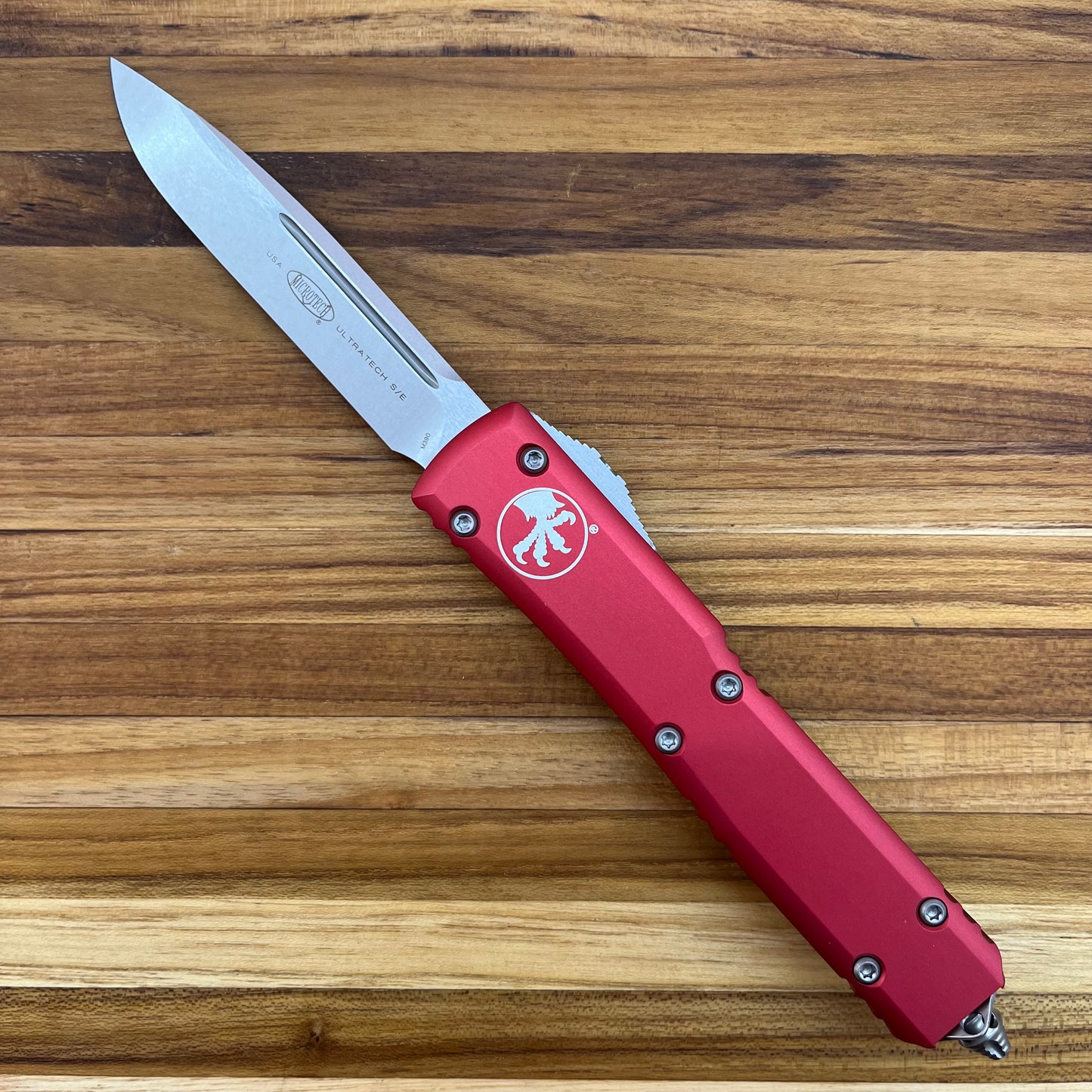 Microtech Ultratech S/E 3.25" OTF w/ Red Aluminum Handle