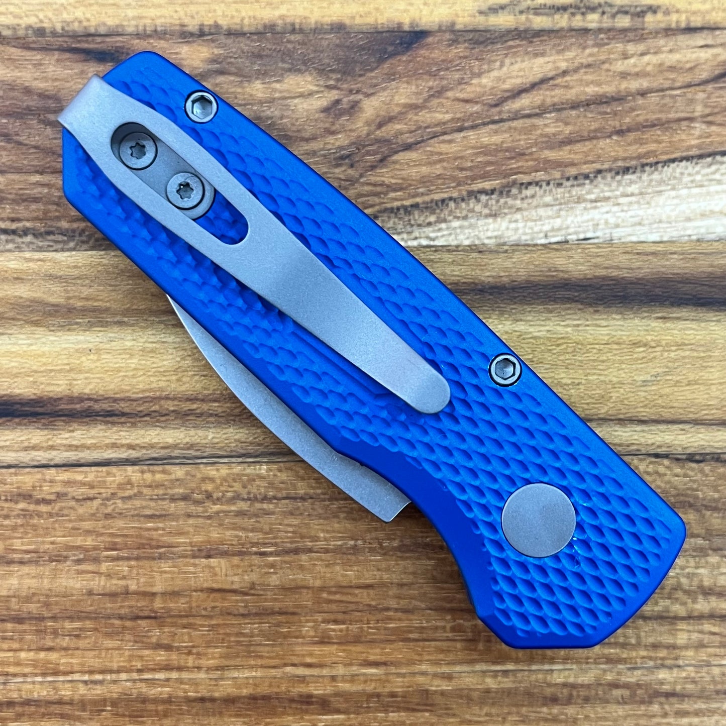 Pro-Tech Runt 5 2" Auto w/ Textured Blue Handle