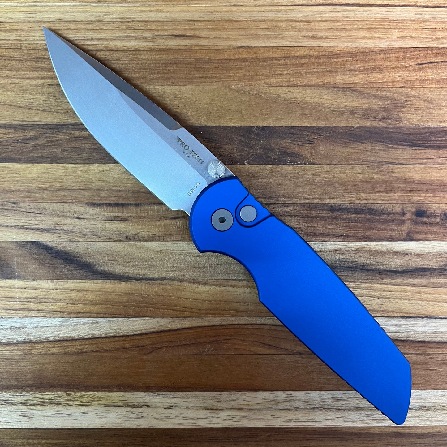 Pro-Tech TR-3 Integrity 3.25" Folding Knife w/ Blue Handle