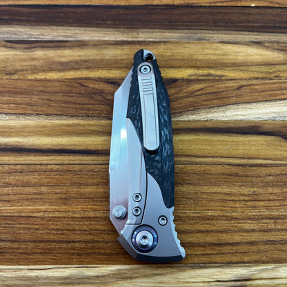 Microtech Socom Bravo Mini 3.5" Warcom Folding Knife w/ TI Pivot & Titanium/Carbon Fiber Handle