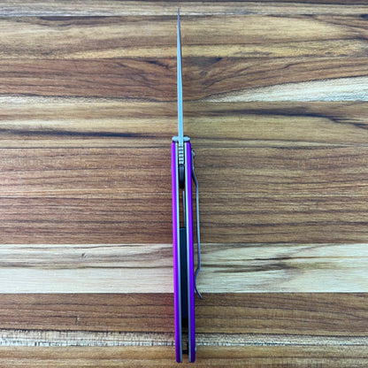 Kershaw Leek 3" Flipping Knife w/ Purple Aluminum Handle