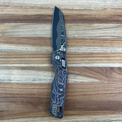 Microtech Marfione Select MSI Mini Ram-Lok 3" Folding Knife w/ Livewire Carbon Fiber & Bronze Titanium Accented Handle