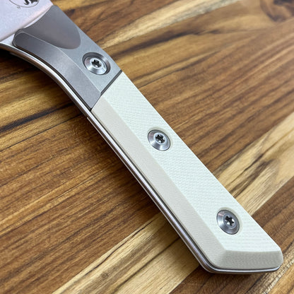 Microtech Culinary 6" Santoku Knife w/ Titanium Bolster & Ivory G10 Handle