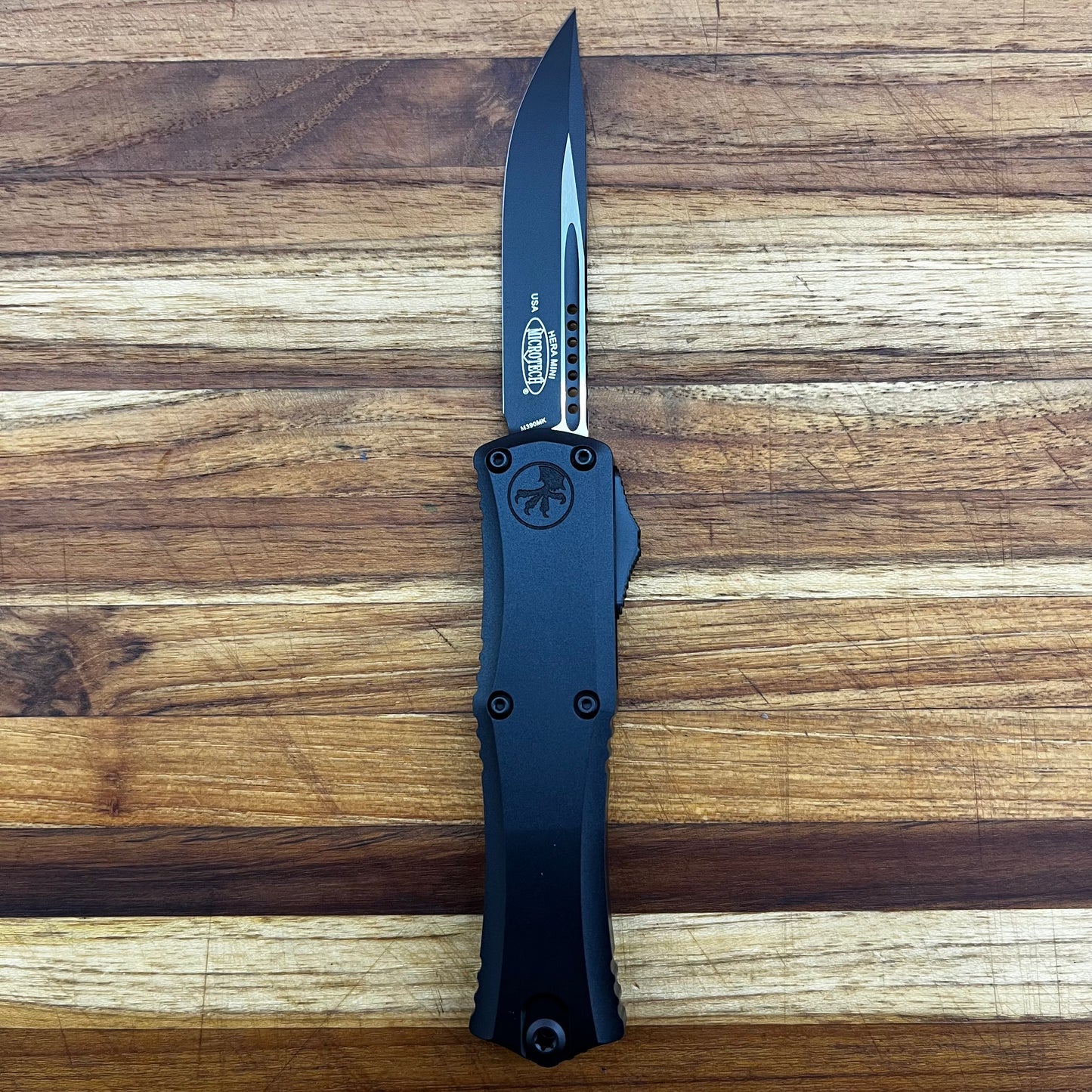 Microtech Hera II Mini S/E 3" Tactical OTF w/ Black Aluminum Handle