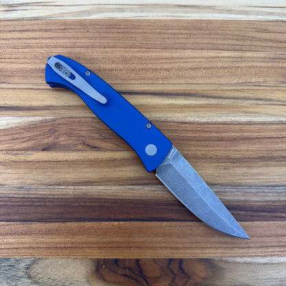 Pro-Tech Brend Classic 3" Auto w/ Blue Aluminum Handle