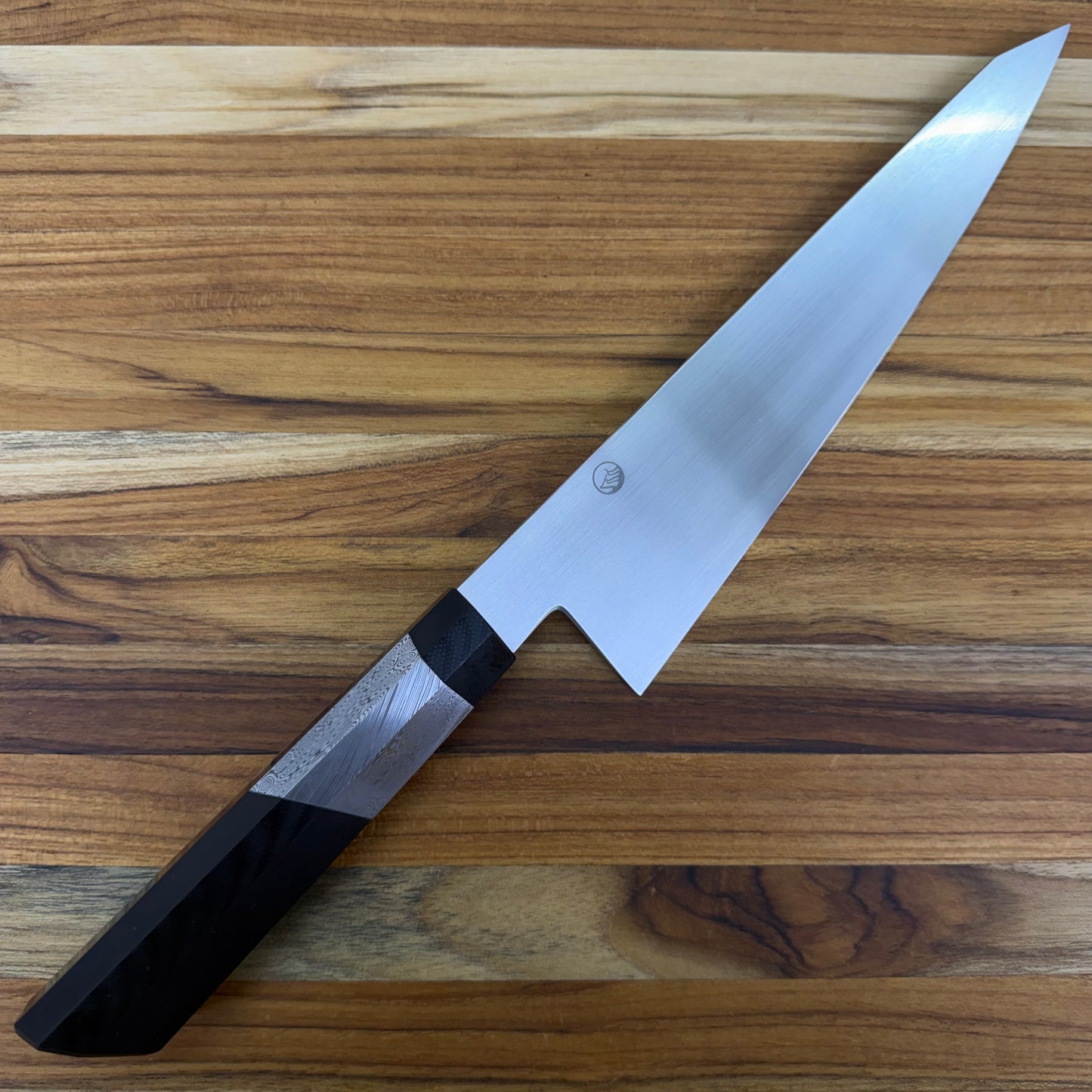 Enceladus Custom 197mm (7.75") K-Tip Gyuto w/ G10 & Damasteel Handle