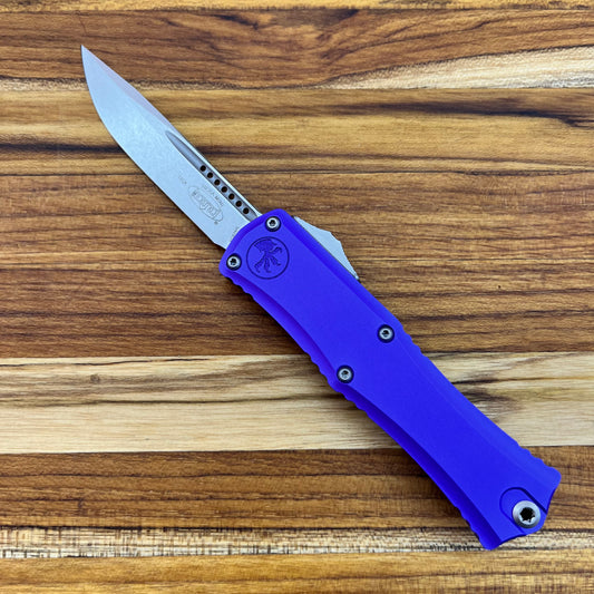 Microtech Hera II Mini S/E 3" OTF w/ Purple Aluminum Handle