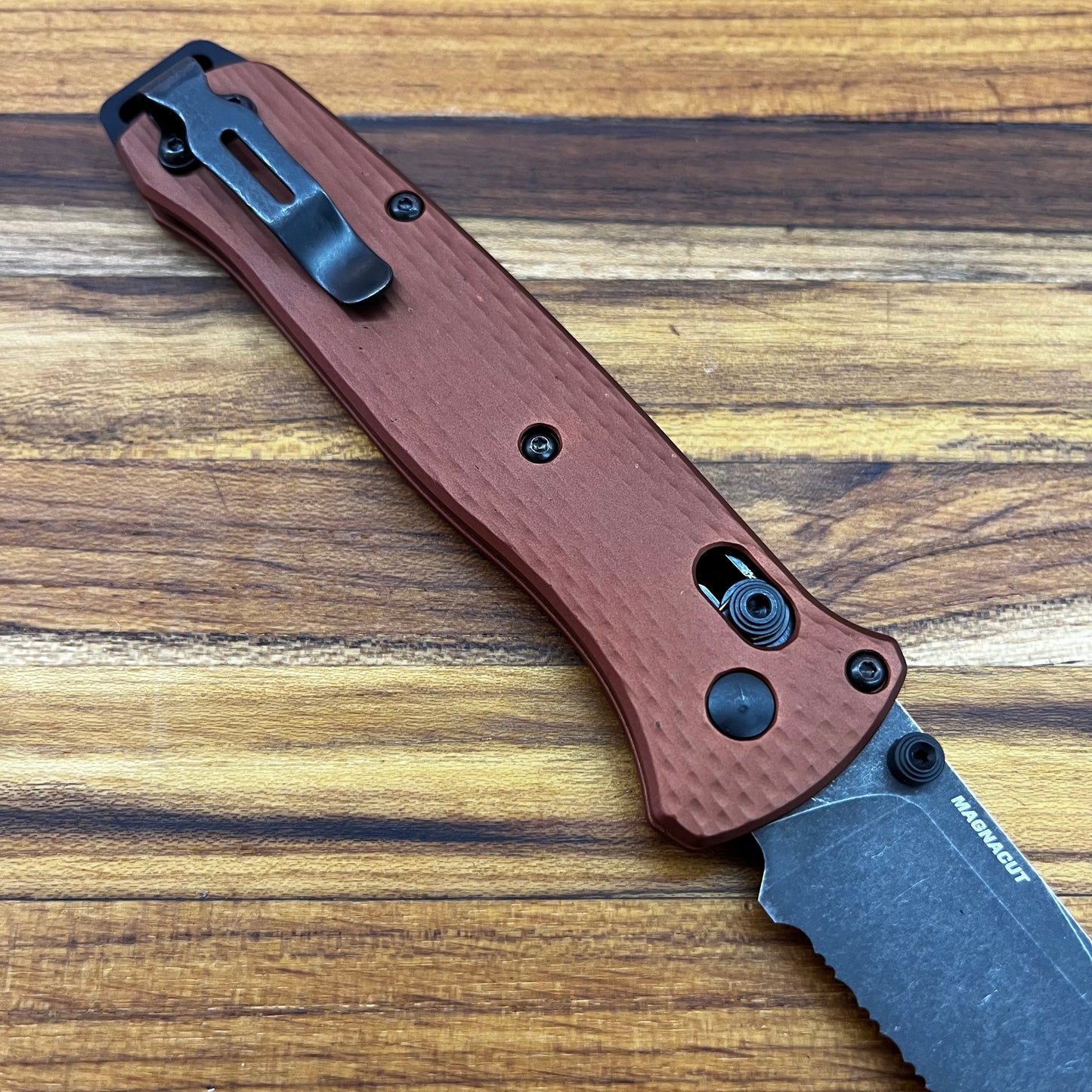Benchmade Bailout 3.5" Folding Knife w/ Burnt Copper Textured Aluminum Handle