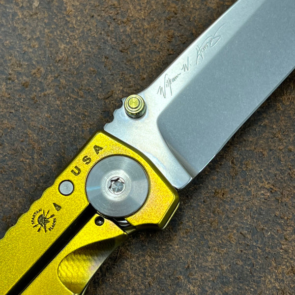 Spartan Blades SHF Custom 3.25" Folder Chromed Yellow