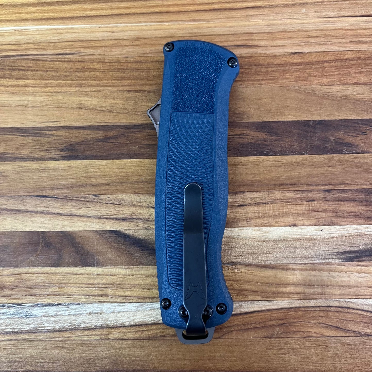 Benchmade Shootout 3.5" OTF w/ Crater Blue Grivory Handle