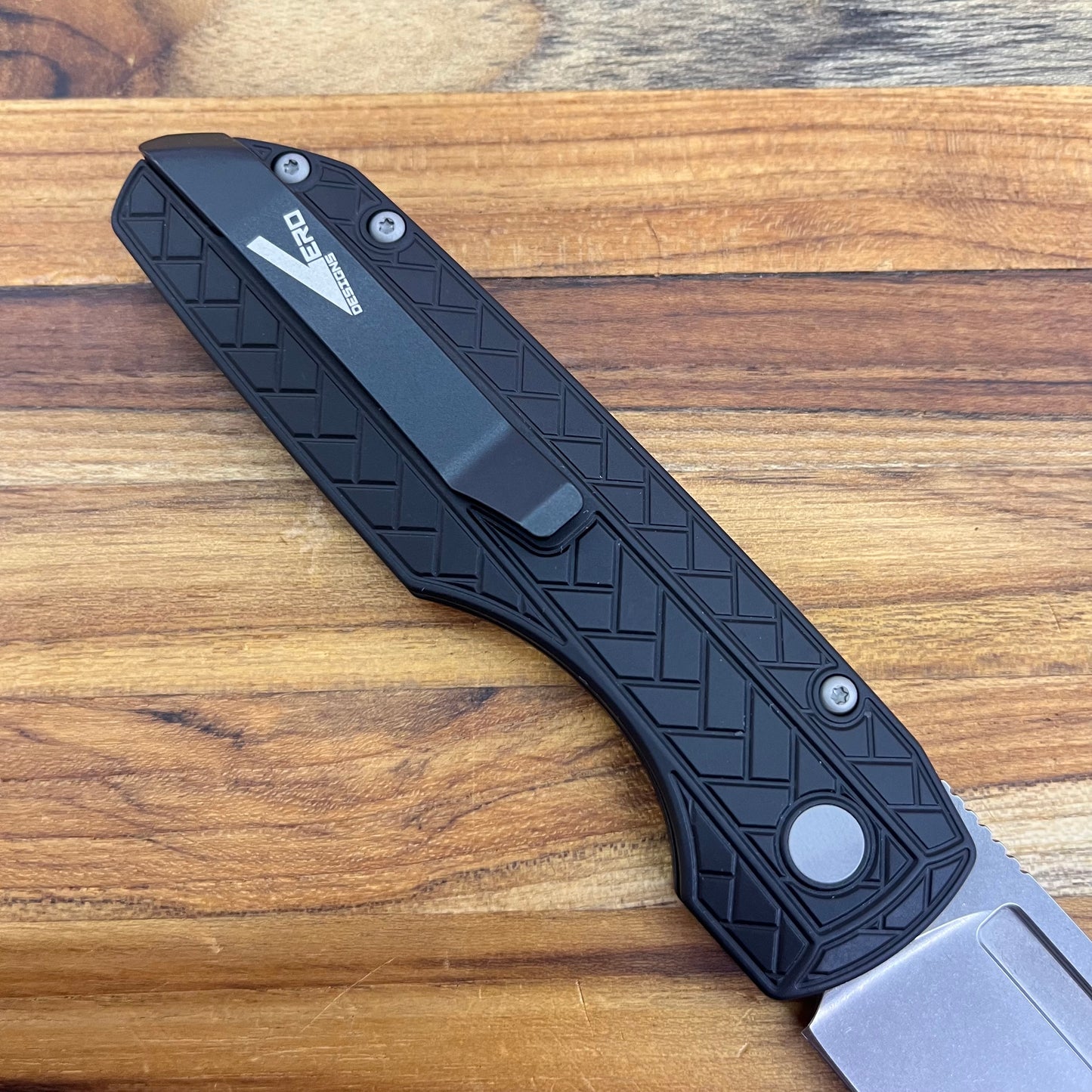 Pro-Tech Vero Synapse 2 3.5" Auto w/ Black Herringbone Textured Aluminum Handle