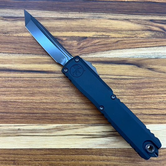 Microtech Ultratech Gen III ZBP T/E 3.5" Shadow DLC OTF w/ Black Aluminum Handle