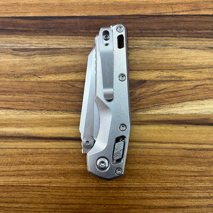 Microtech Marfione Select MSI Mini Ram-Lok 3" Folding Knife w/ Stonewashed Titanium & Purple Accented Handle