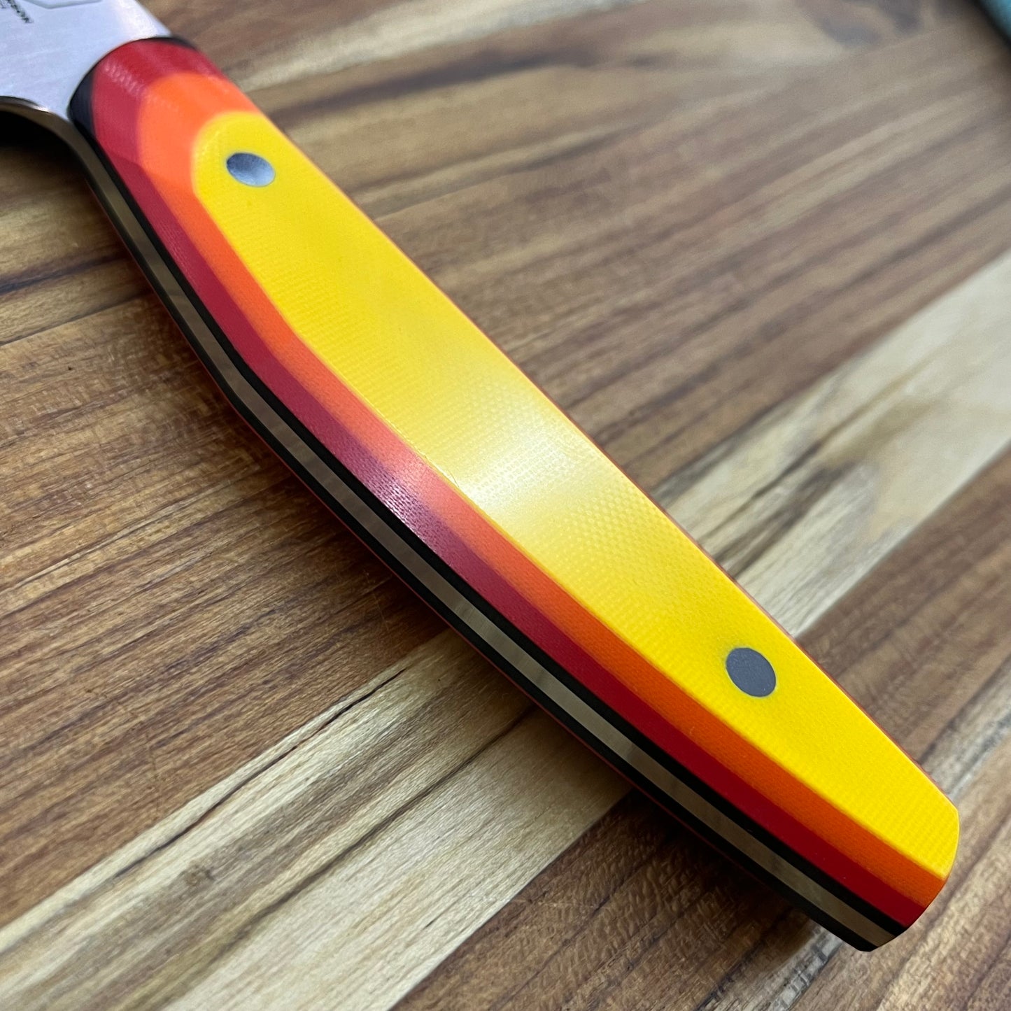 Patterson Forge Semi-Custom 200mm (8") Chef's Knife w/ Multicolored G10 Handle