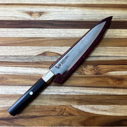 Mcusta Zanmai Red Lacquer 150mm (6") Petty Saya w/ Pin