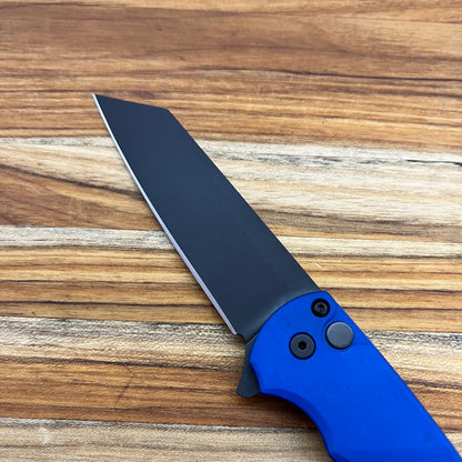 Pro-Tech Malibu 3.25" Flipping Knife w/ DLC Blade and Blue Aluminum Handle