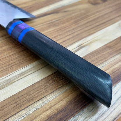 Baldwin Blades 190mm (7.5") Gyuto w/ Super Blue Sanmai Blade & Black Micarta Handle