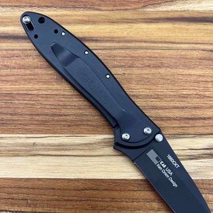 Kershaw Leek 3" Flipping Knife w/ Black Blade & Aluminum Handle