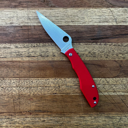 Spyderco Grasshopper 2" Folding Knife w/ Red Handle