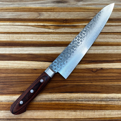 Kikuichi Warikomi Damascus Tsuchime 240mm (9.5") Gyuto