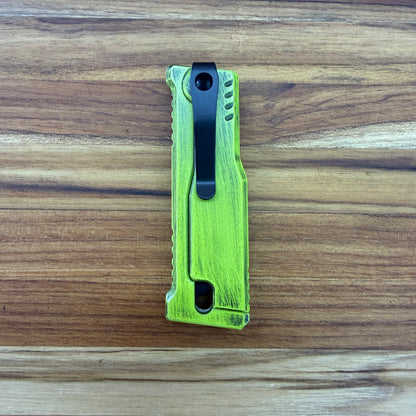 Reate Exo-U Gravity 2.5" Utility Knife w/ Distressed Green Handle