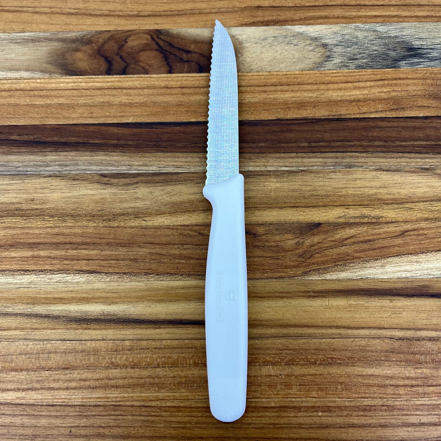 *DISCONTINUED* Victorinox Swiss Classic 3.25" Serrated Sheep's Foot w/ Large White Handle