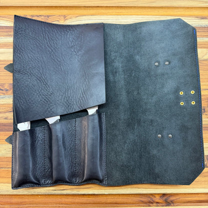 Le Morta 3 Piece Kitchen Knife Set w/ Leather Roll