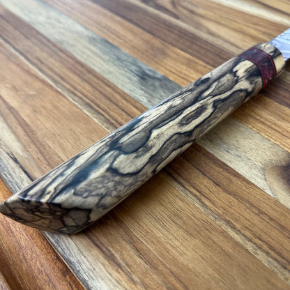 Baldwin Blades Blade Show 220mm (8.75") Sujihiki w/ Black & White Ebony Handle