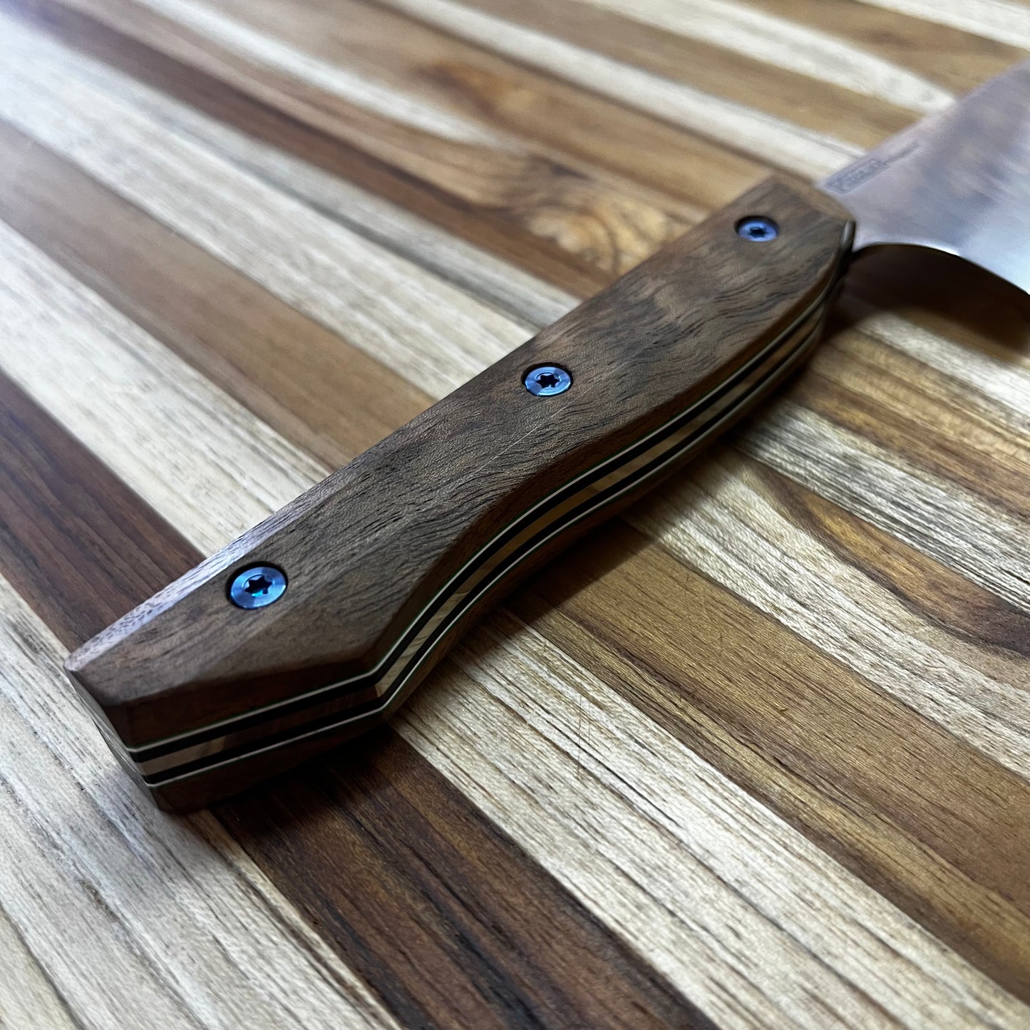 Meglio Semi-Custom 5.25" Satin Petty w/ Avocado Wood Handle