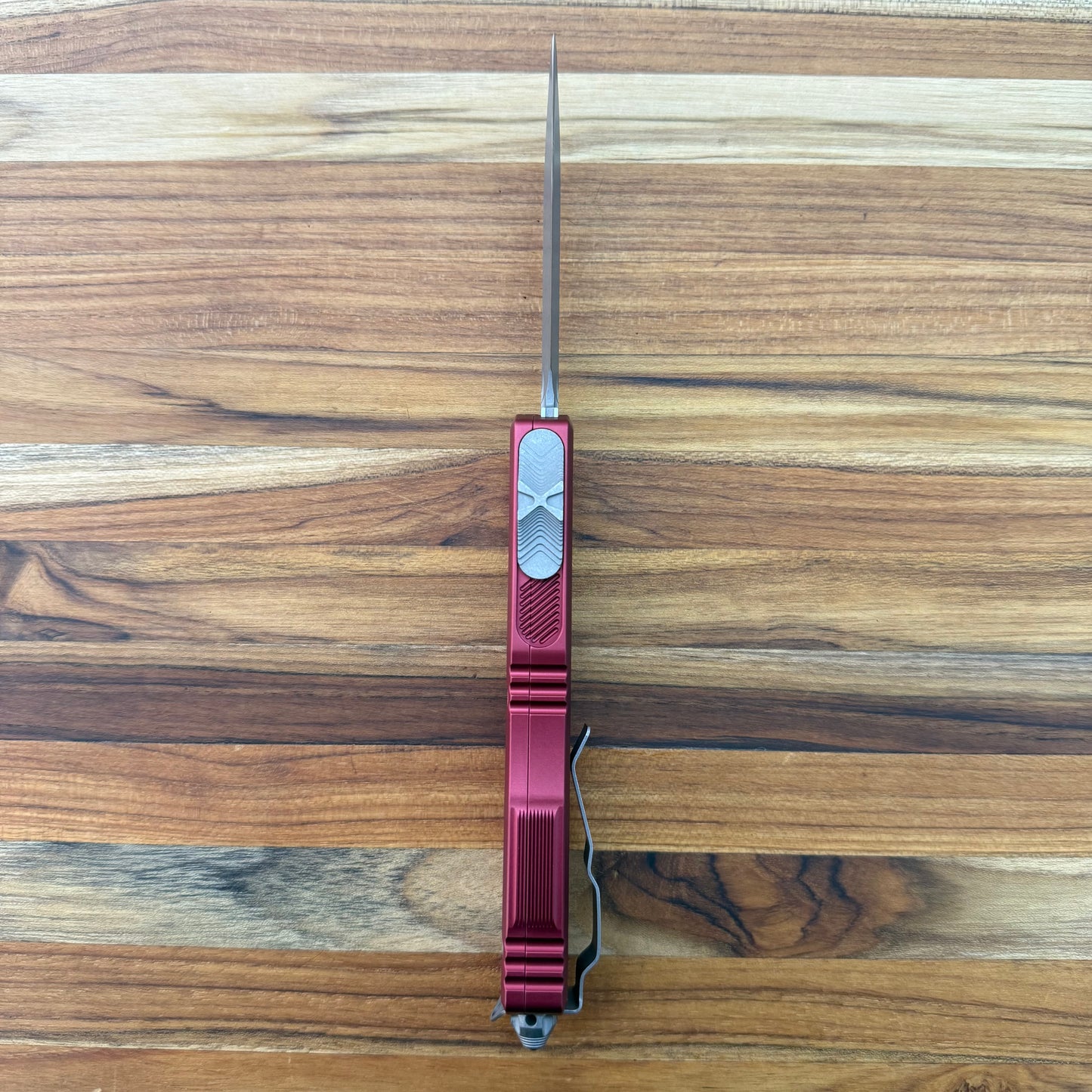 Microtech Scarab II Gen III Executive D/E 4" OTF w/ Merlot Aluminum Handle