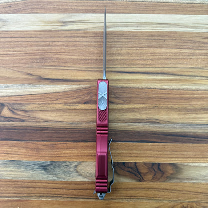 Microtech Scarab II Gen III Executive D/E 4" OTF w/ Merlot Aluminum Handle