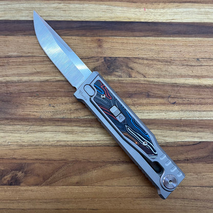 Reate EXO-M 3.25" Drop Point Gravity Knife w/ Multicolor Handle