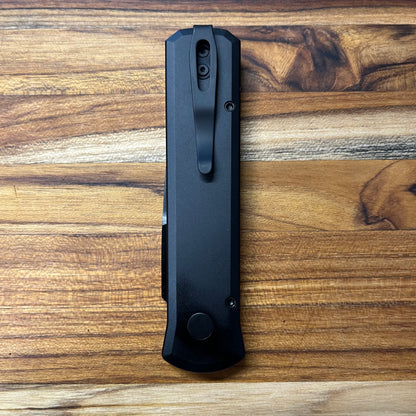 Pro-Tech Godson 3.15" Auto w/ Black Aluminum Handle & Violet Marble Carbon Fiber Inlay