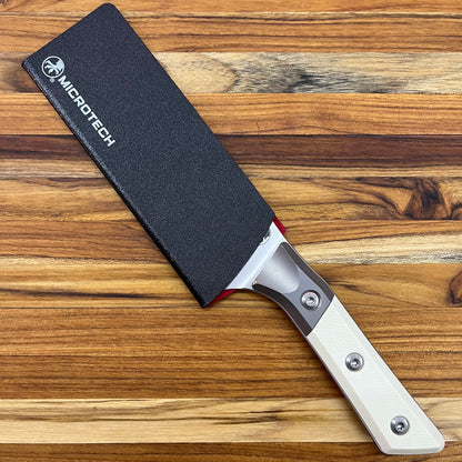 Microtech Culinary 6" Santoku Knife w/ Titanium Bolster & Ivory G10 Handle