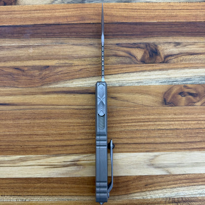 Microtech Signature Series Ultratech EX Gen III ZBP Interceptor S/E 3.5" OTF w/ Natural Clear Aluminum Handle